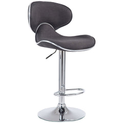 Barhocker Las Vegas V2 Stoff chrom - dunkelgrau - InfinityMarket