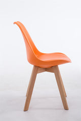 Besucherstuhl Borneo V2 Natura Kunstleder - orange