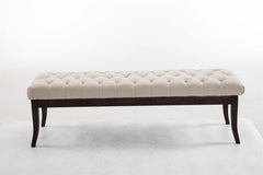 Sitzbank Ramses Stoff antik-dunkel 150 - creme