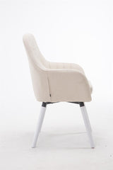 Stuhl Florian Stoff Weiß - creme