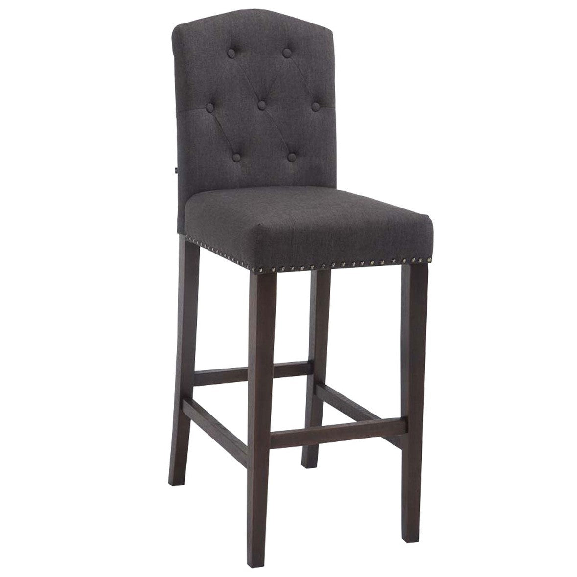 Barhocker Louise Stoff antik - dunkelgrau - InfinityMarket