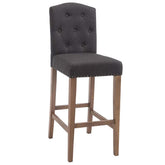 Barhocker Louise Stoff antik-hell - dunkelgrau - InfinityMarket