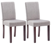 2er Set Esszimmerstuhl Ina Stoff cappuccino - hellgrau by Dropshipping-Europe – Esszimmerstühle
