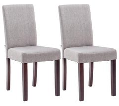 2er Set Esszimmerstuhl Ina Stoff cappuccino - hellgrau by Dropshipping-Europe – Esszimmerstühle