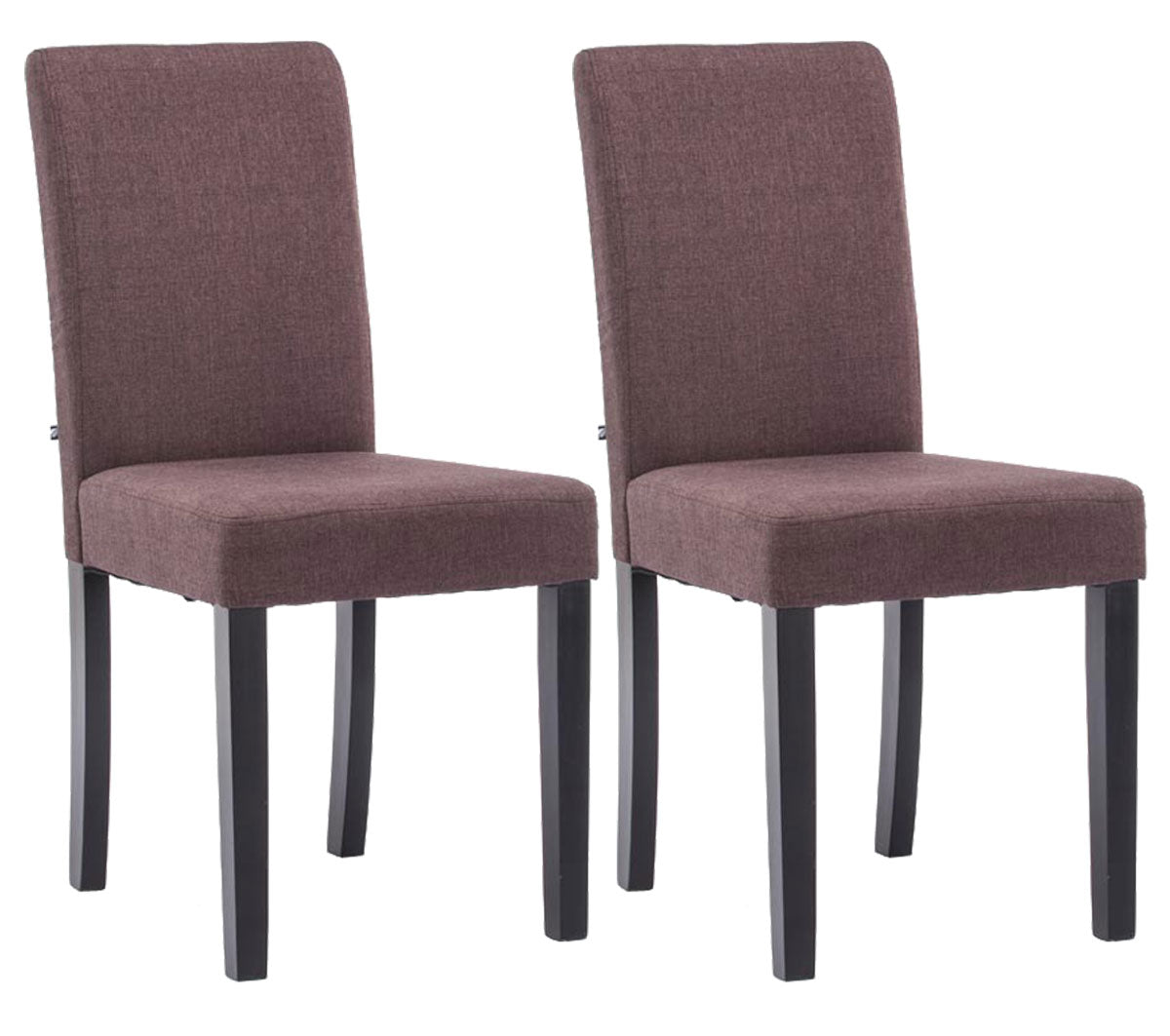 2er Set Esszimmerstuhl Ina Stoff schwarz - braun by Dropshipping-Europe – Esszimmerstühle