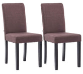 2er Set Esszimmerstuhl Ina Stoff schwarz - braun by Dropshipping-Europe – Esszimmerstühle