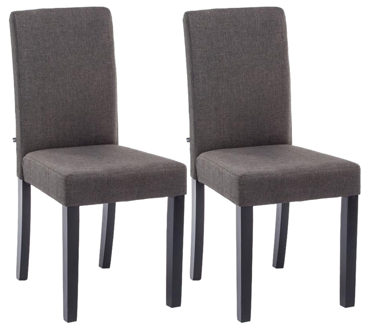 2er Set Esszimmerstuhl Ina Stoff schwarz - dunkelgrau by Dropshipping-Europe – Esszimmerstühle
