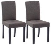 2er Set Esszimmerstuhl Ina Stoff schwarz - dunkelgrau by Dropshipping-Europe – Esszimmerstühle