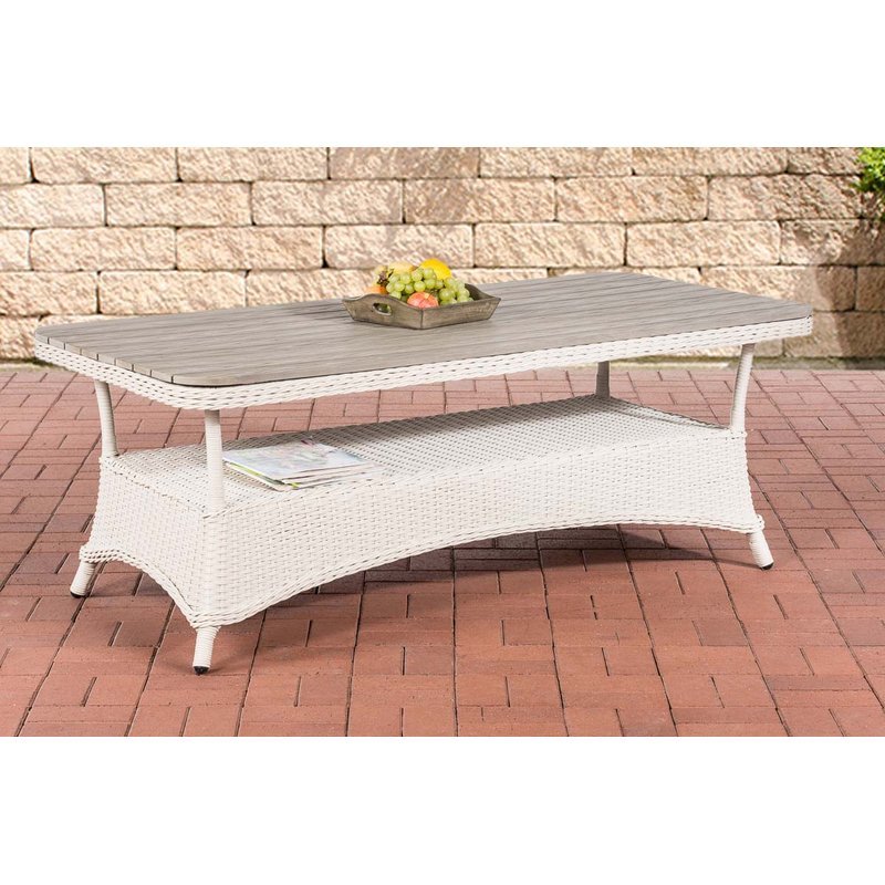 WPC-Tisch Pandora 160x80 - perlweiß by Dropshipping-Europe – Gartenmöbel
