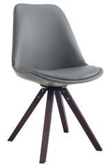 Besucherstuhl Calais Drehbar Walnuss Square - grau