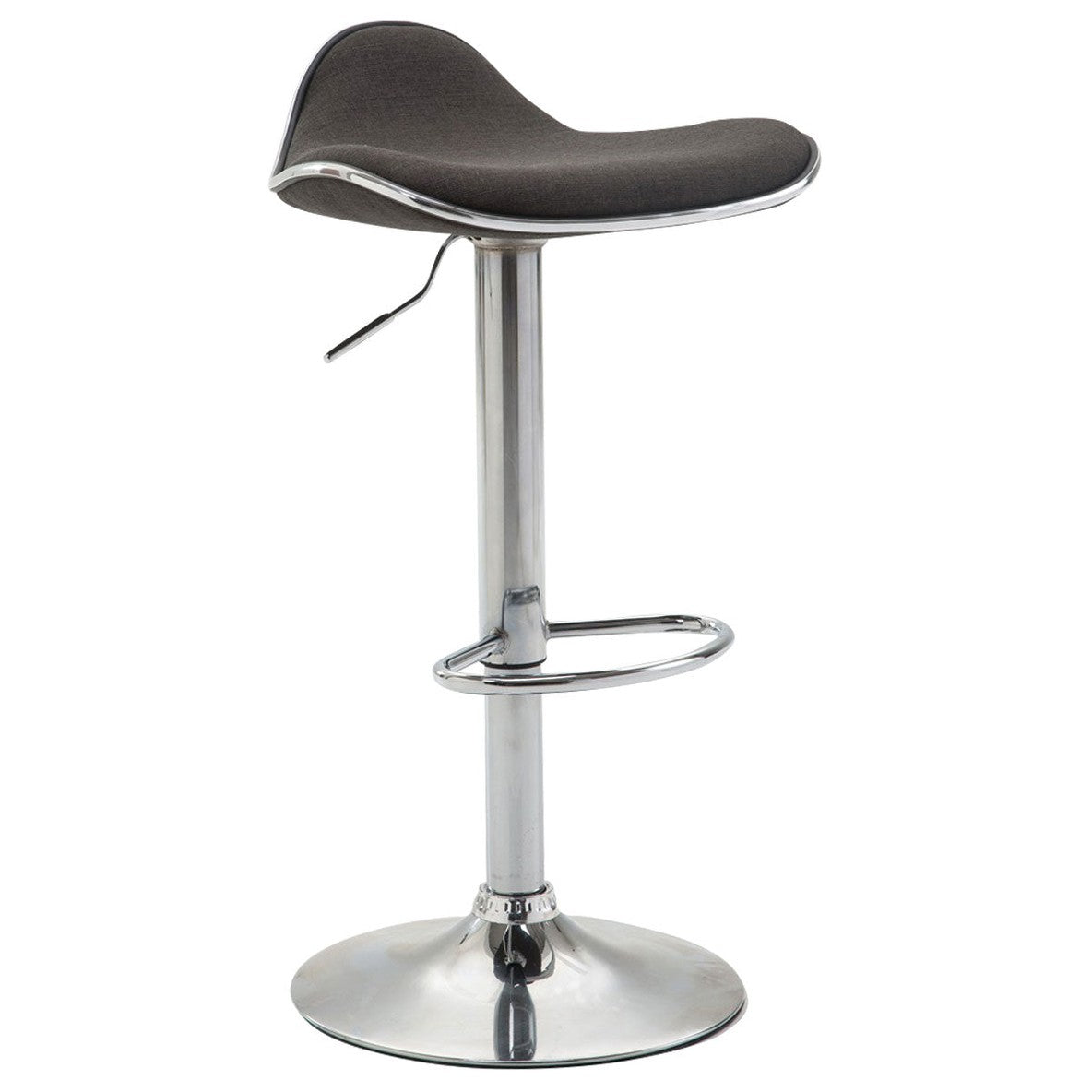 Barhocker Shanghai Stoff chrom - dunkelgrau - InfinityMarket