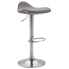 Barhocker Shanghai Stoff chrom - hellgrau - InfinityMarket