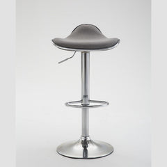 Barhocker Shanghai Stoff chrom - hellgrau - InfinityMarket
