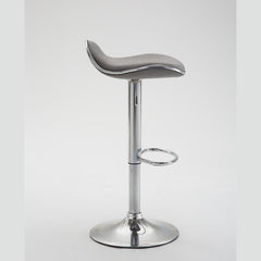 Barhocker Shanghai Stoff chrom - hellgrau - InfinityMarket