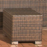Beistelltisch Barcelona Flachrattan - braun-meliert