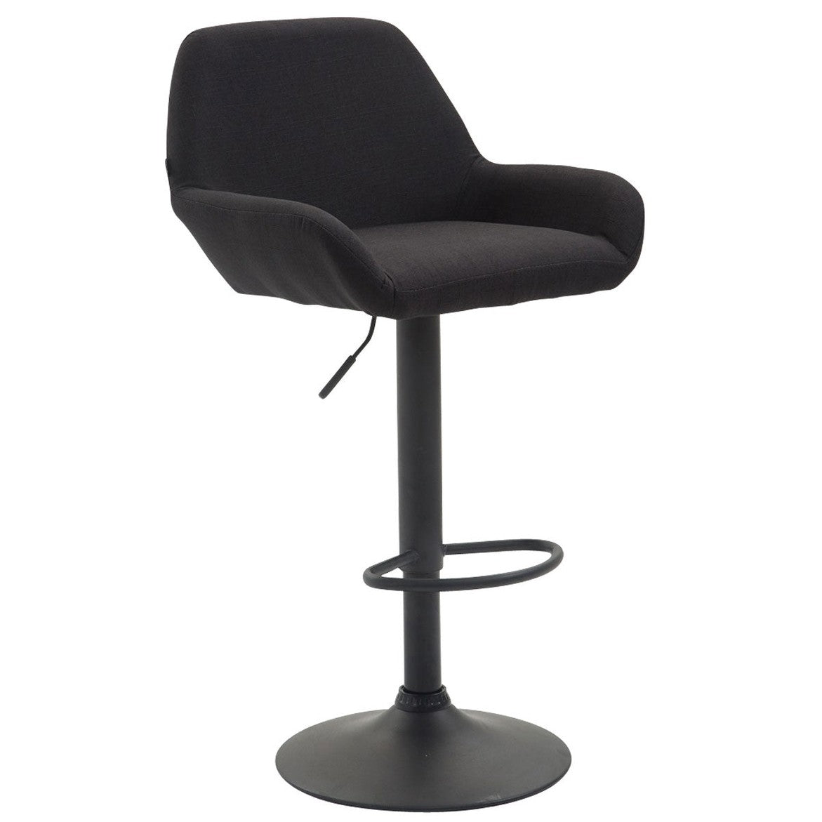 Barhocker Braga Stoff B - schwarz - InfinityMarket