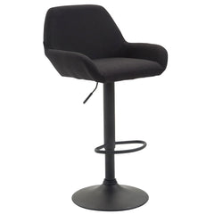 Barhocker Braga Stoff B - schwarz - InfinityMarket