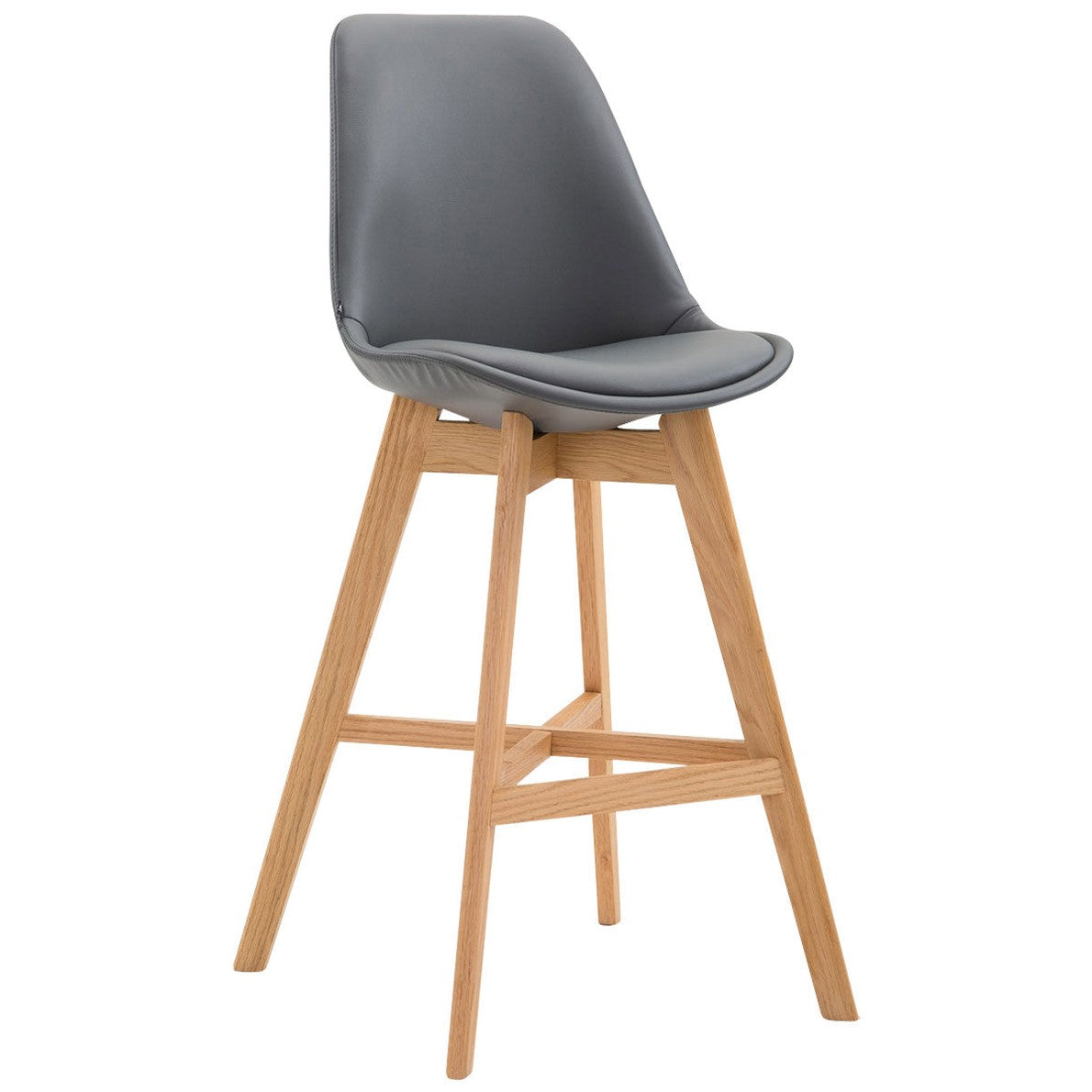 Barhocker Cannes Kunstleder Natura - grau - InfinityMarket