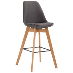 Barhocker Metz Stoff Natura - dunkelgrau