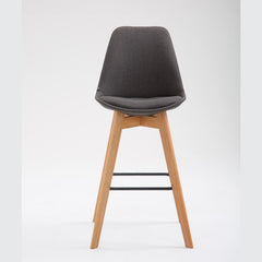 Barhocker Metz Stoff Natura - dunkelgrau