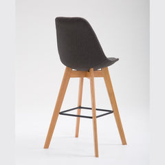 Barhocker Metz Stoff Natura - dunkelgrau