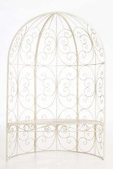 Halbpavillon Rosie mit Sitzbank - antik-creme