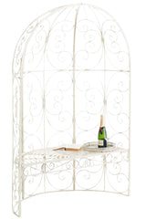 Halbpavillon Rosie mit Sitzbank - antik-creme