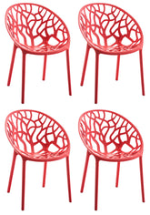 4er Set Stuhl Hope - rot