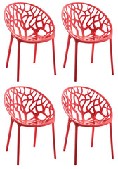 4er Set Stuhl Hope - rot
