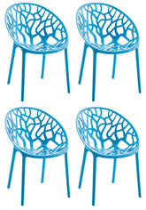 4er Set Stuhl Hope - blau