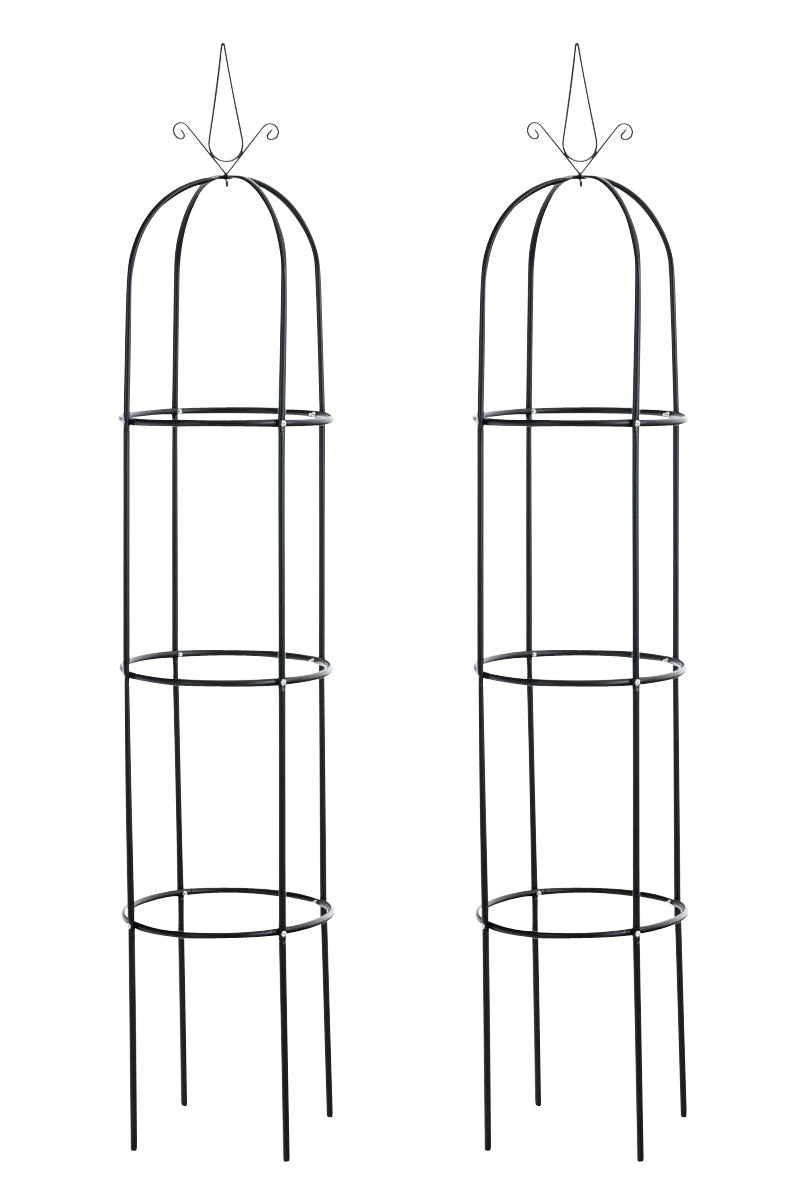 2er Set Rosensäule Romantika - schwarz by Dropshipping-Europe – Rosenbögen