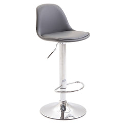 Barhocker Kiel Vollgepolstert Kunstleder - grau - InfinityMarket