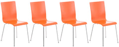 4er Set Besucherstuhl Pepe - orange
