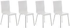 4er Set Besucherstuhl Pepe - weiß