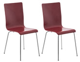 2er Set Besucherstuhl Pepe - rot