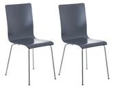 2er Set Besucherstuhl Pepe - grau