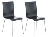 2er Set Besucherstuhl Pepe - schwarz