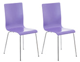 2er Set Besucherstuhl Pepe - lila
