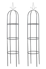 2er Set Rosensäule Romantika V2 - schwarz by Dropshipping-Europe – Rosenbögen