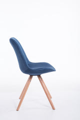 Besucherstuhl Toulouse Stoff Natura Rund - blau