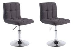 2er Set Lounger Palma V2 Stoff - schwarz