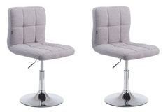 2er Set Lounger Palma V2 Stoff - grau by Dropshipping-Europe – Barhocker
