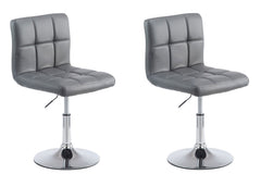 2er Set Lounger Palma V2 Kunstleder - grau by Dropshipping-Europe – Barhocker