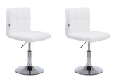 2er Set Lounger Palma V2 Kunstleder - weiß by Dropshipping-Europe – Barhocker