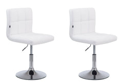 2er Set Lounger Palma V2 Kunstleder - weiß by Dropshipping-Europe – Barhocker