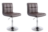 2er Set Lounger Palma V2 Kunstleder - braun by Dropshipping-Europe – Barhocker