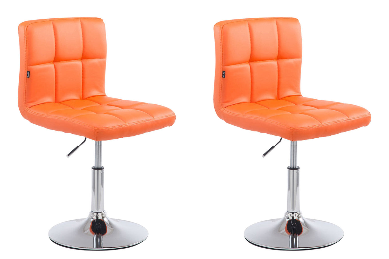 2er Set Lounger Palma V2 Kunstleder - orange by Dropshipping-Europe – Barhocker