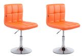 2er Set Lounger Palma V2 Kunstleder - orange by Dropshipping-Europe – Barhocker