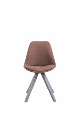 Besucherstuhl Toulouse Stoff Square grau - braun