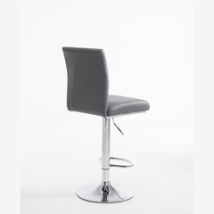 2er Set Barhocker Köln Kunstleder chrom - grau